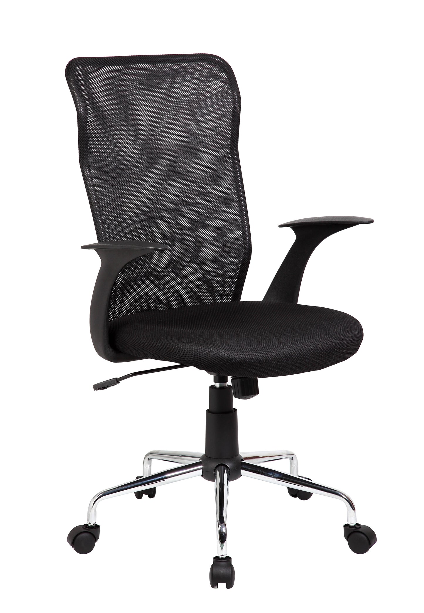 Techni Mobili Medium Back Mesh Assistant Office Chair, Black