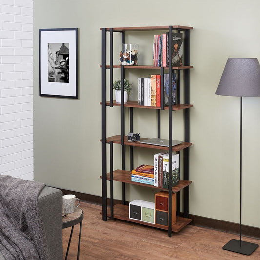 ACME Sara Bookshelf in Walnut & Sandy Black 92406