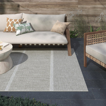 Sands Sand, Neutral Indoor / Outdoor Polypropylene Area Rug 8x10