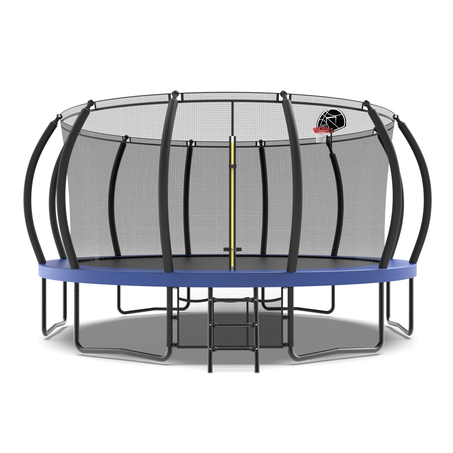 16FT Trampoline with Basketball Hoop - Recreational Trampolines with Ladder ,Shoe Bag and Galvanized Anti-Rust Coating