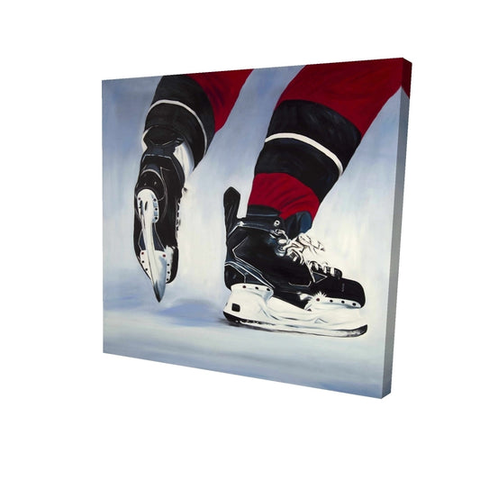 Hockey player - 16x16 Print on canvas