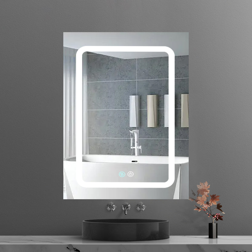 30x20 inch LED Bathroom Medicine Cabinet Surface Mounted Cabinets With Lighted Mirror Light Open