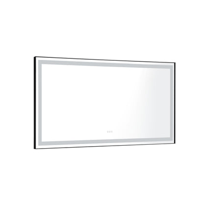 72 in. W x 36 in. H   LED Single Bathroom Vanity Mirror in Polished Crystal Bathroom Vanity LED Mirror with 3 Color Lights Mirror for Bathroom Wall  Smart Lighted Vanity Mirrors