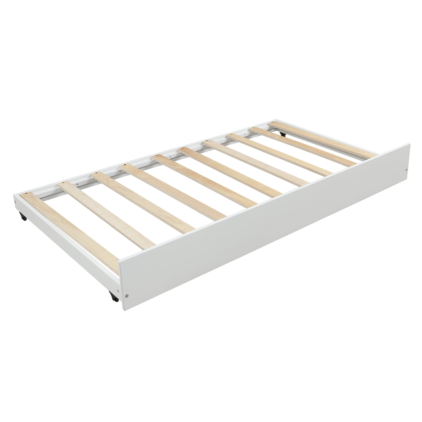 House Bed with Trundle, can be Decorated,White(Old SKU:SM000103AAK)