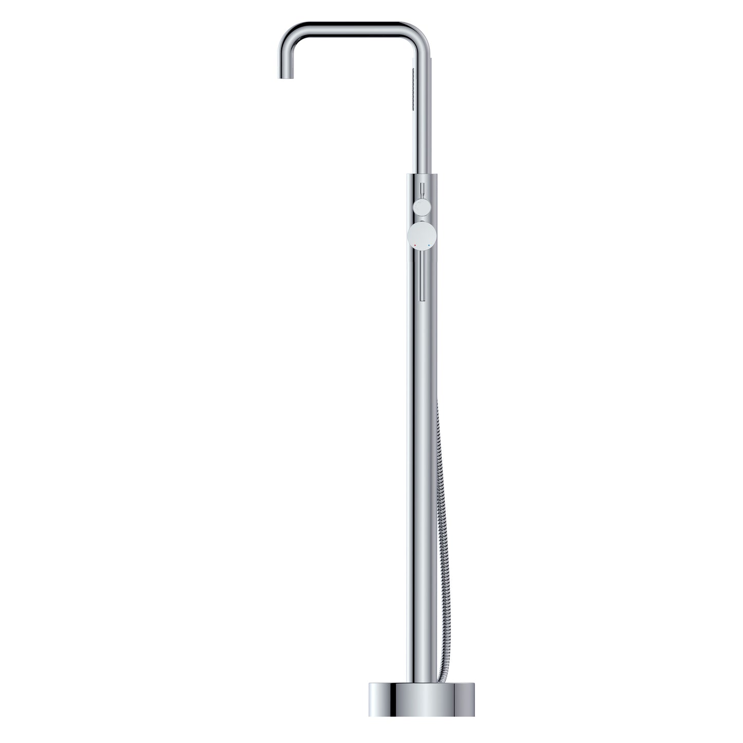 2 Spouts With Hand Shower Double Handle Floor Mounted Clawfoot Freestanding Faucet, Tub Faucet,Chrmoe