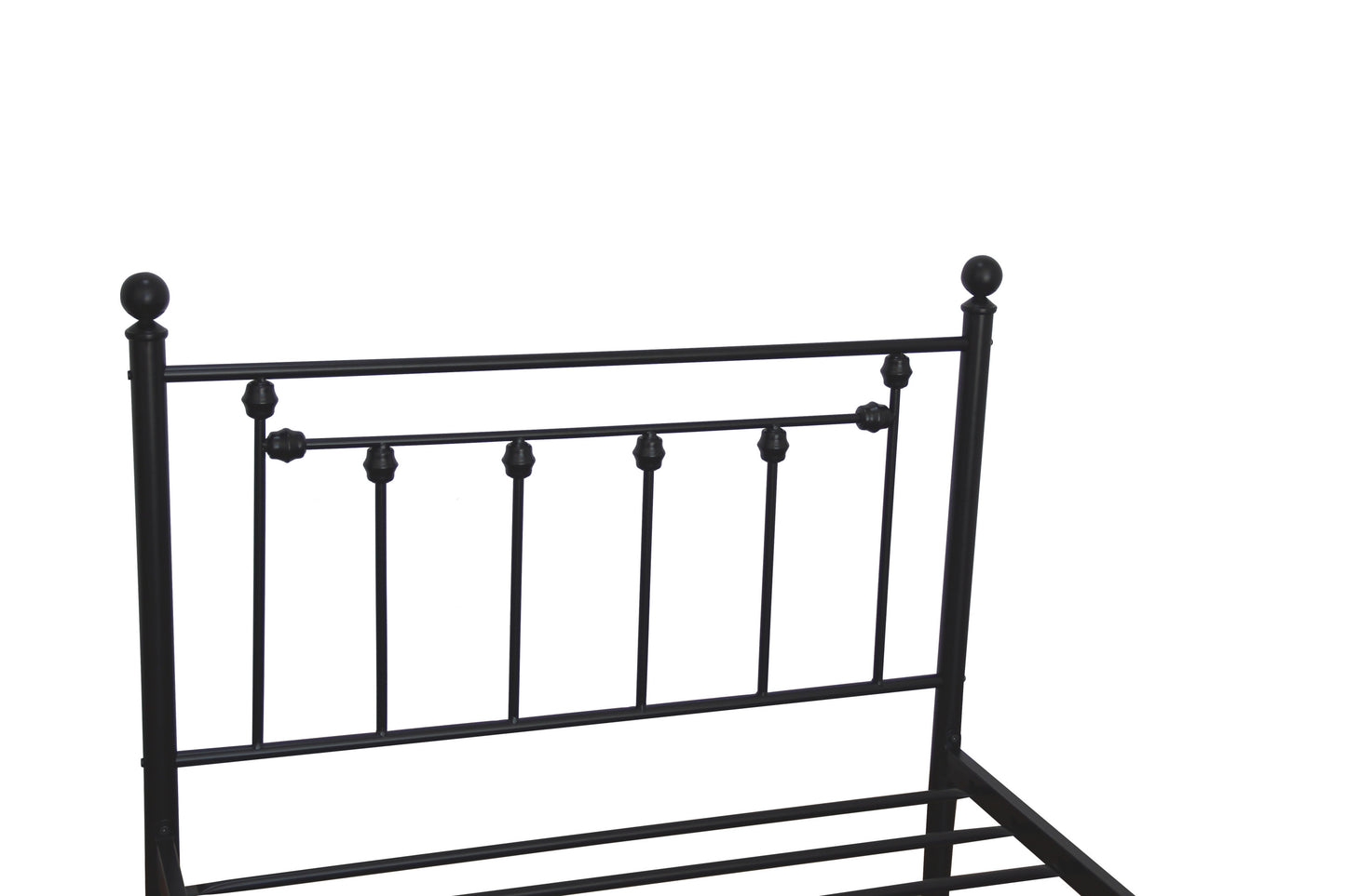 Twin  Size Metal Bed Frame with Headboard and Footboard (black )