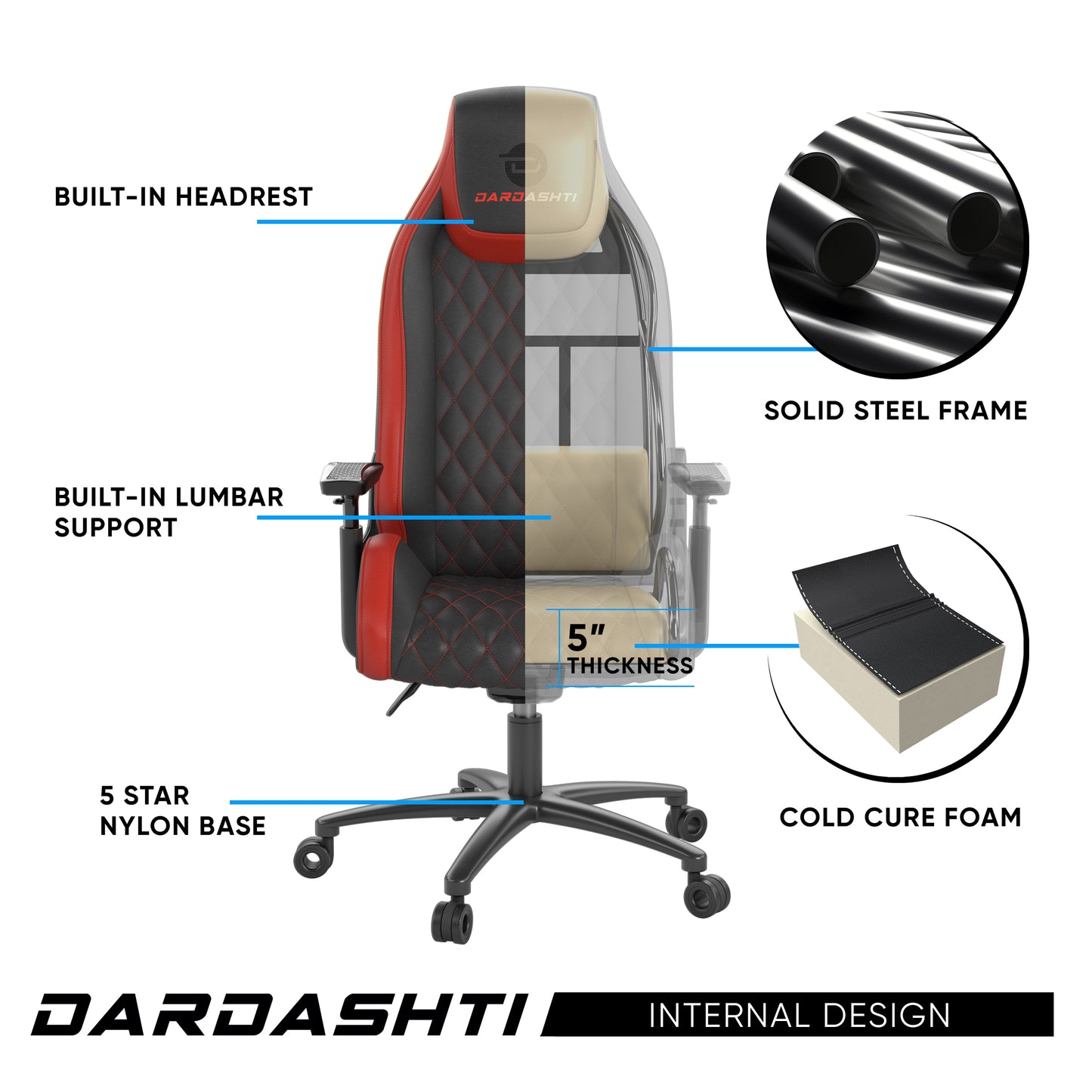 Dardashti Gaming Chair - Red