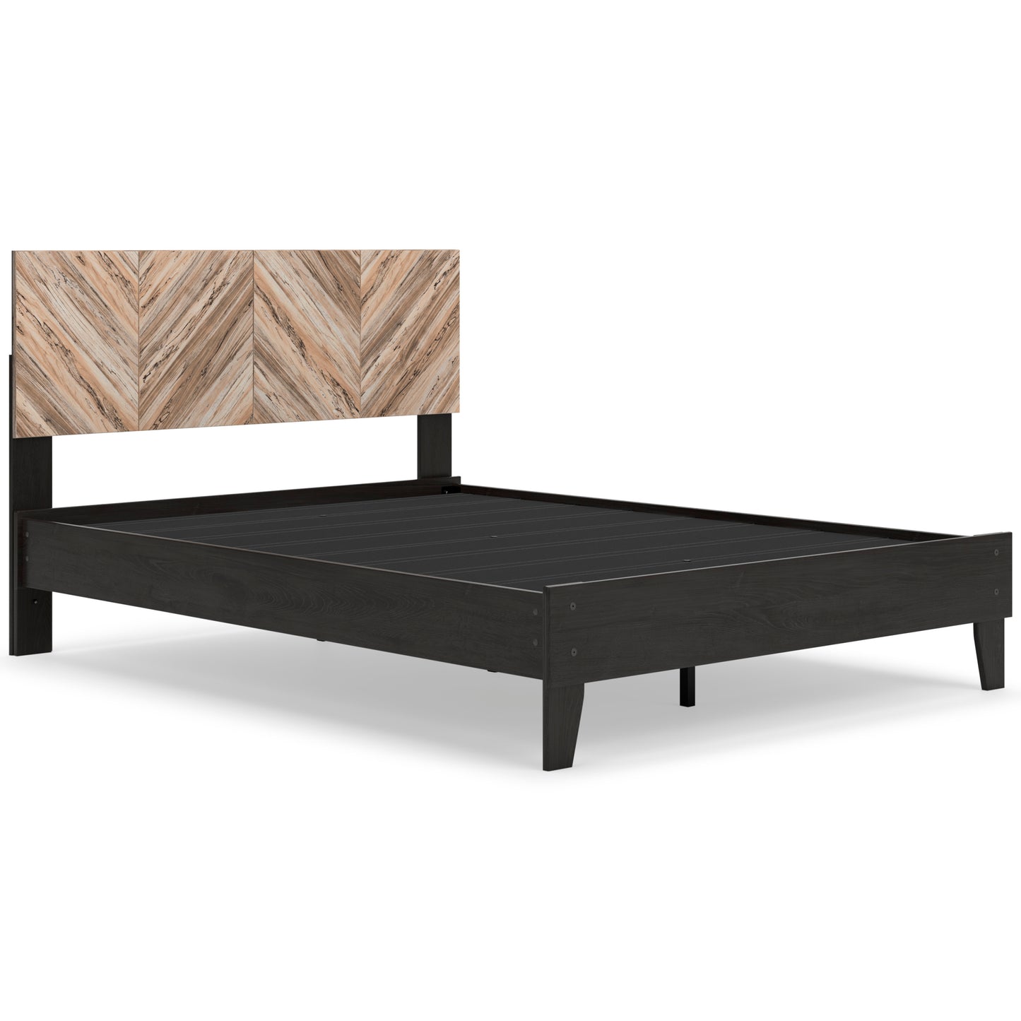 Ashley Piperton Black Brown Contemporary Full Panel Platform Bed EB5514B4