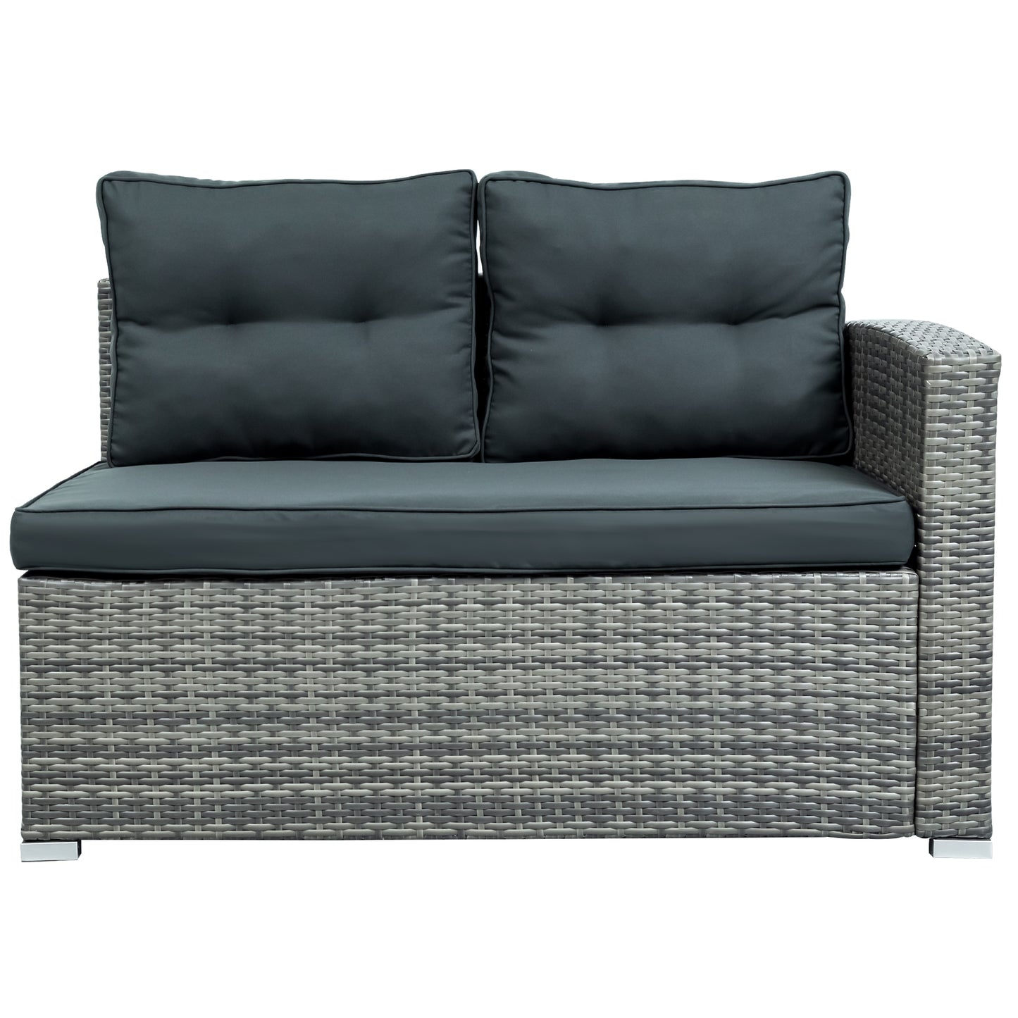 U_STYLE Outdoor Furniture Sofa Set with Large Storage Box