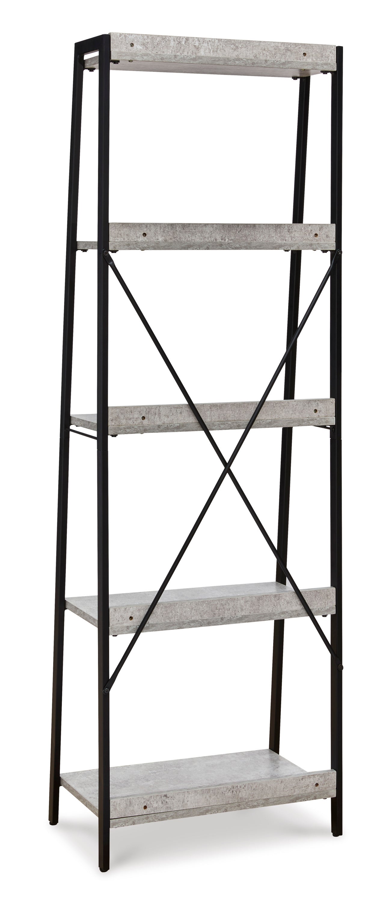 Ashley Lazabon Gray+Black Contemporary 70" Bookcase H102-17