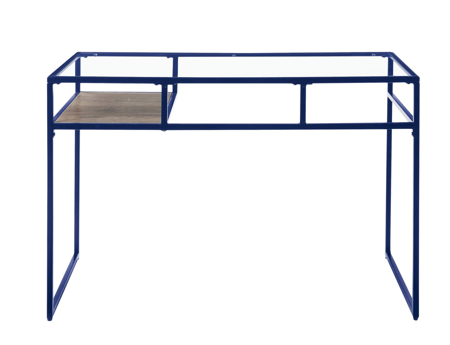 ACME Yasin Desk, Blue & Glass 92586