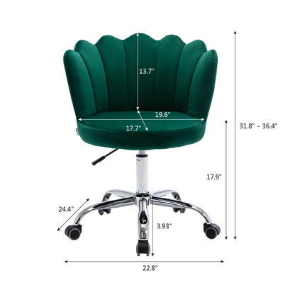 COOLMORE   Swivel Shell Chair for Living Room/Bed Room, Modern Leisure office Chair  Green