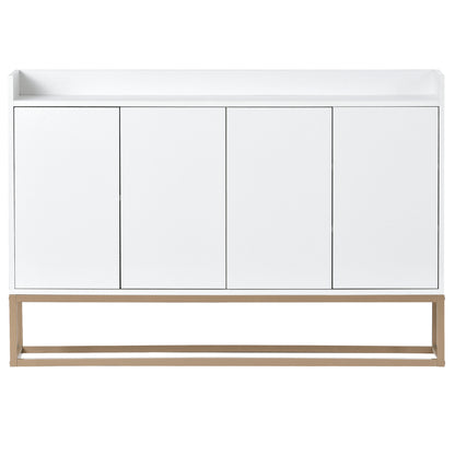 TREXM Modern Sideboard Elegant Buffet Cabinet with Large Storage Space for Dining Room, Entryway (White)