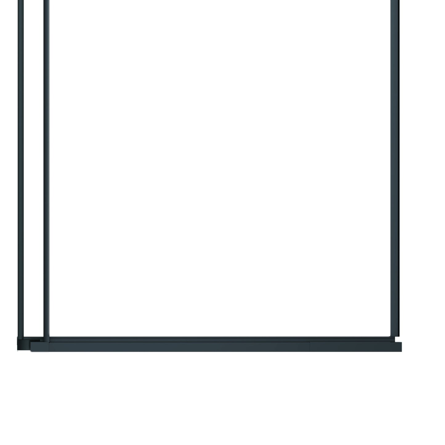 60 in. W x 76 in. HSliding Frameless Shower Door in Matte Black with Clear Glass