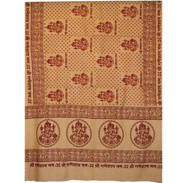 OM GANESHA HINDU YOGA MANTRA MEDITATION PRAYER SHAWL by OMSutra