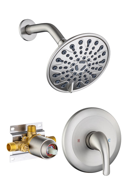 6 In. 6-Spray Balancing Shower Head Shower Faucet