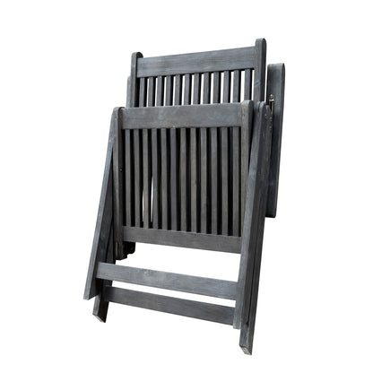 Renaissance Outdoor Patio Hand-scraped Wood 5-Position Reclining Chair