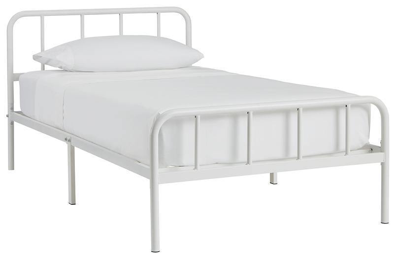 Ashley Trentlore White Contemporary Twin Platform Bed B076-271