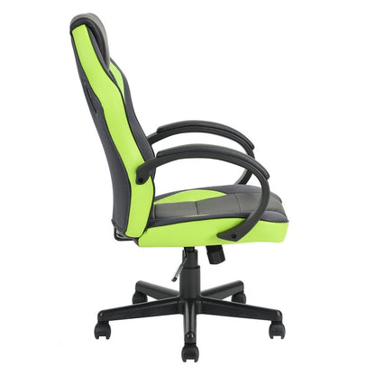 Gaming Office Chair with Fabric Adjustable Swivel, BLACK AND YELLOW