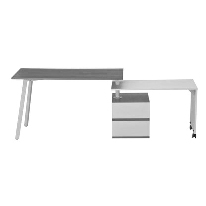 Techni Mobili Rotating Multi-Positional Modern Desk, Grey