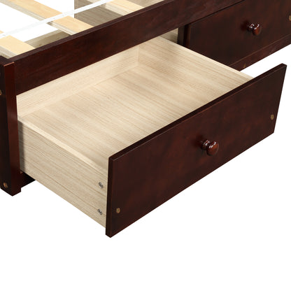 Orisfur. Twin Size Platform Storage Bed with 3 Drawers