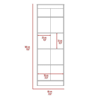 Buxton Rectangle 2-Door Storage Tall Cabinet White Washed Oak