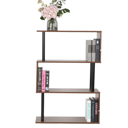 3-Tier Geometric Bookcase, Chestnut