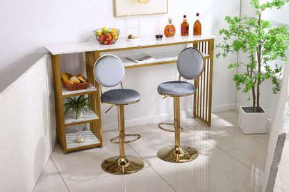 Bar Stools with Back and Footrest Counter Height Dining Chairs  2pcs/ctn