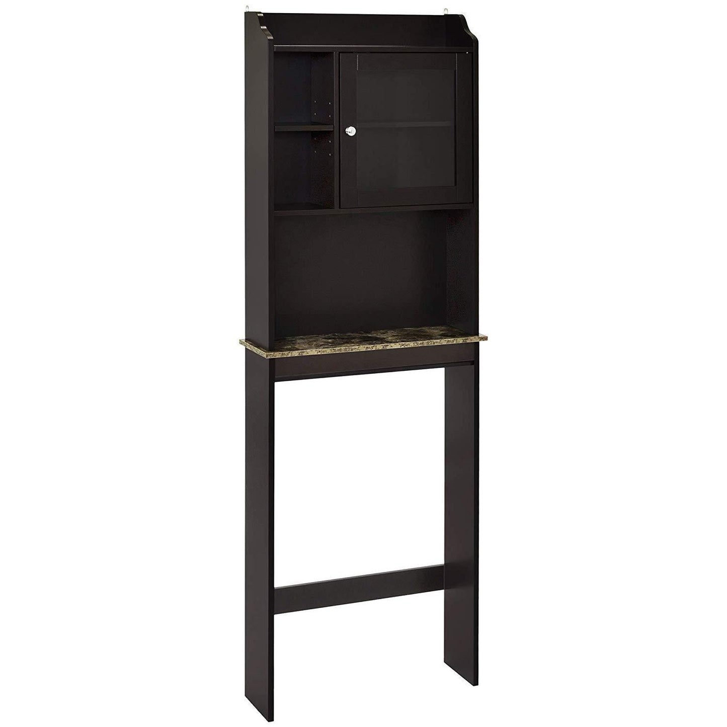 Modern Over The Toilet Space Saver Organization Wood Storage Cabinet for Home, Bathroom - Espresso