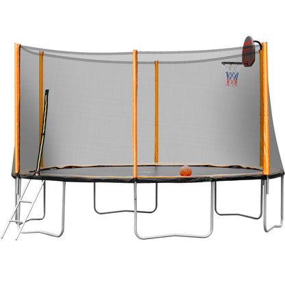 14FT outer safety net trampoline orange B