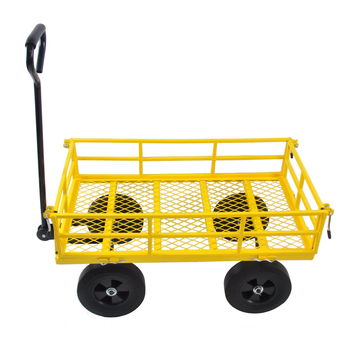 Tools cart Wagon Cart Garden cart trucks make it easier to transport firewood （Yellow colour）