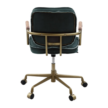 ACME Siecross Office Chair, Emerald Green Leather 93171