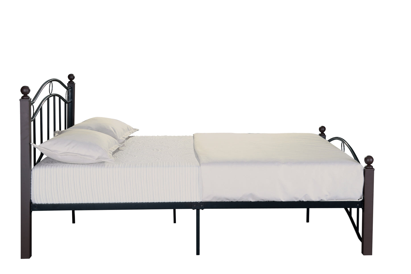 Queen Size Metal Bed Frame with Headboard and Footboard