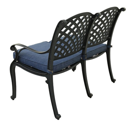 Garden Bench, Navy Blue