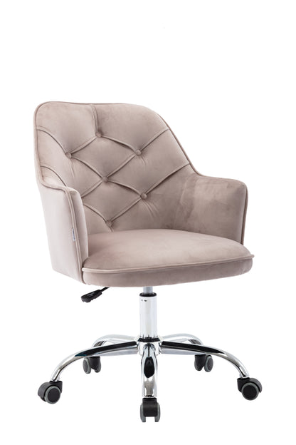 COOLMORE Velvet Swivel Shell Chair for Living Room, Modern Leisure Arm Chair ,Office chair  Grey