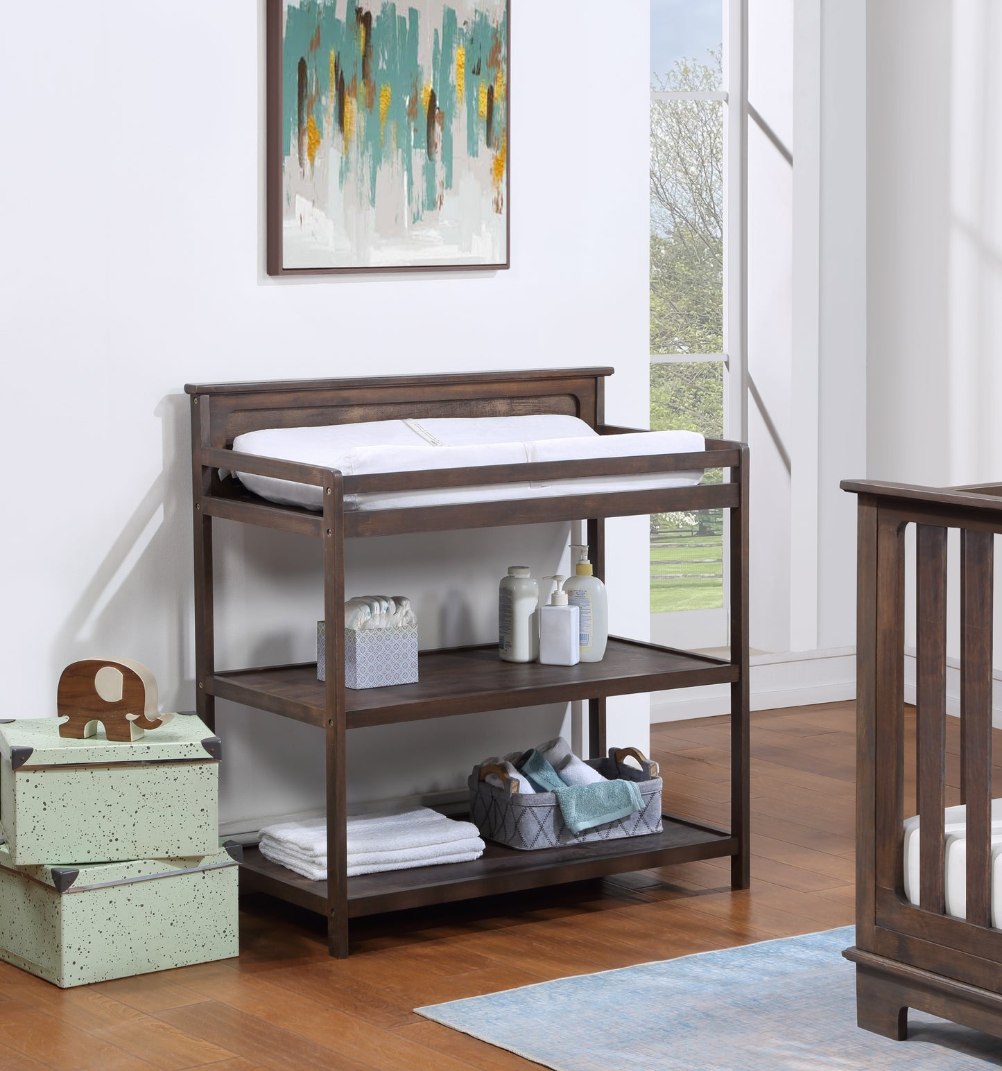 Grayson Changing Table Rustic Barnwood