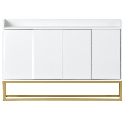 TREXM Modern Sideboard Elegant Buffet Cabinet with Large Storage Space for Dining Room, Entryway (White)