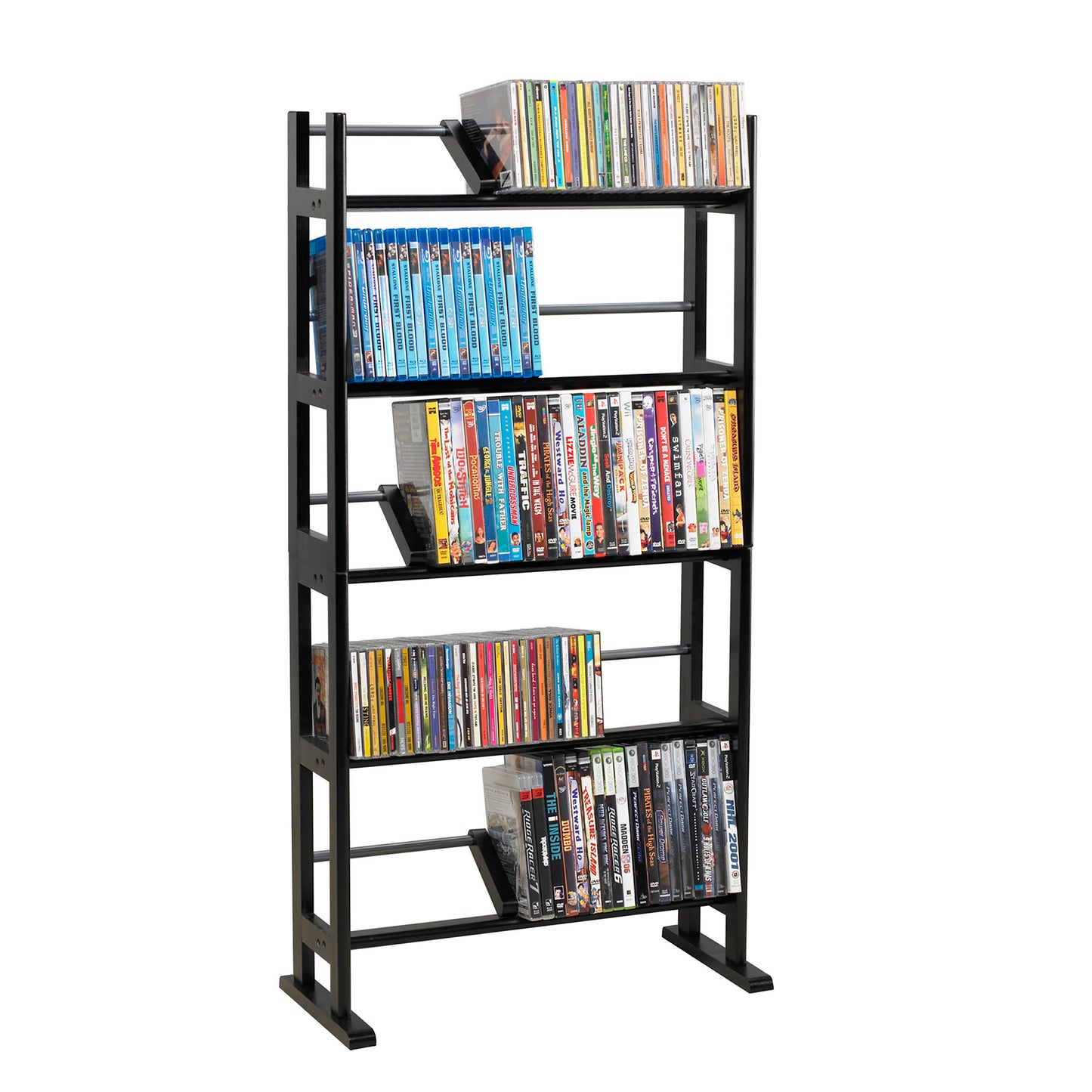 Element Media Rack- 230CD/150DVD/185 Bluray. Espresso