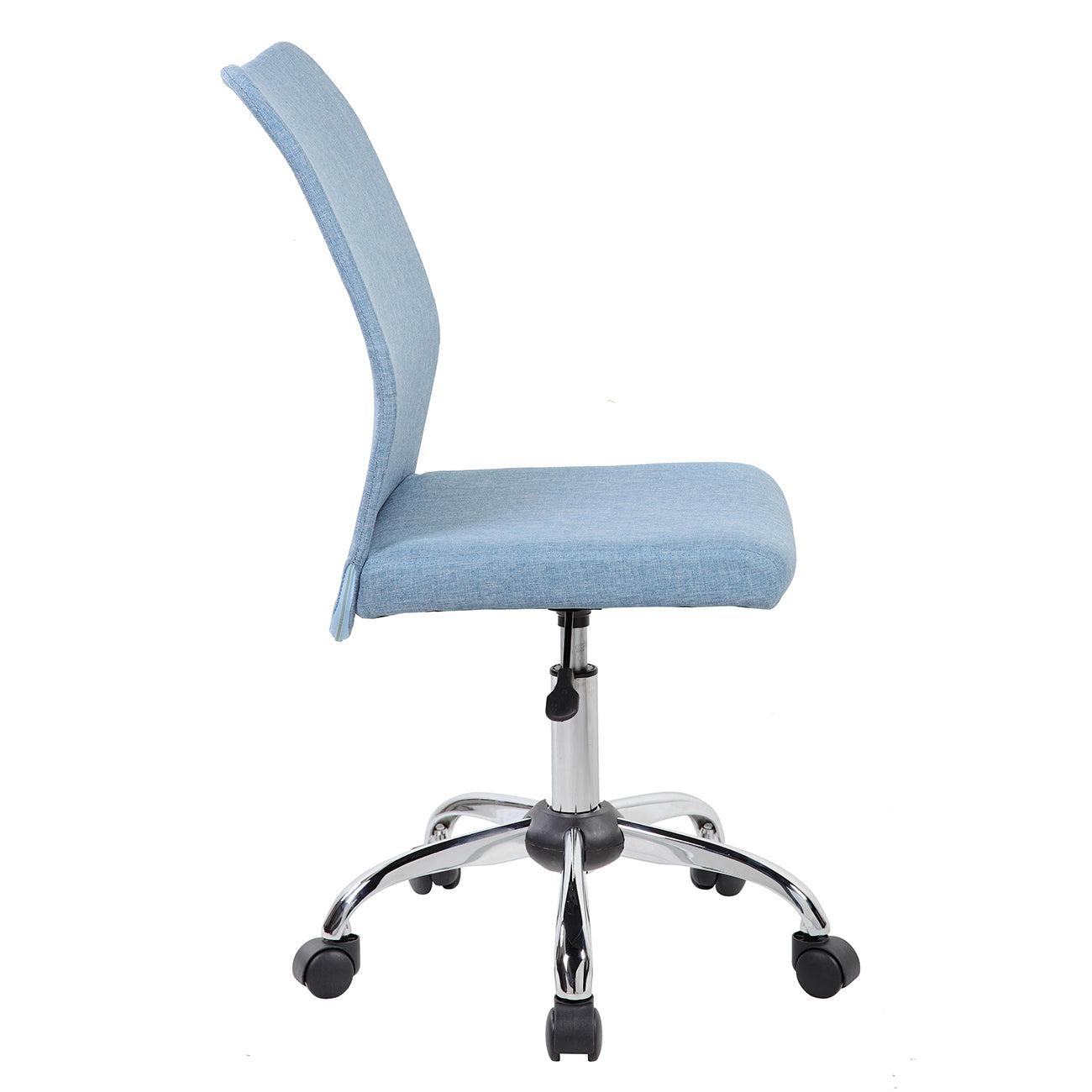 Techni Mobili Modern Armless Task Chair, Blue Jean