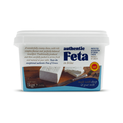 Authentic Traditional Greek Roussas Feta Cheese - PDO Certified, Made with Sheep and Goat's Milk, 2.2 lbs by Alpha Omega Imports