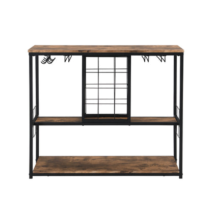 Industrial Wine Rack Kitchen Bar for Home  3 -Tier Storage Shelves