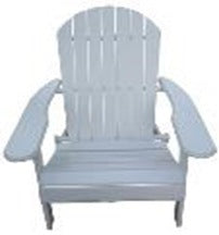 Milan Outdoor Acacia Folding White  Adirondack Chair