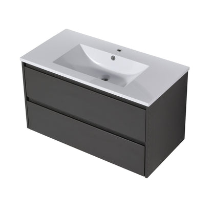 Bathroom Vanity with 2/3 Soft Close drawers, 36x18