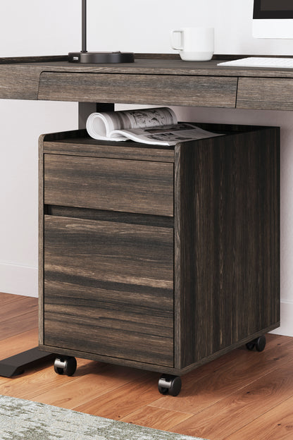 Ashley Zendex Dark Brown Contemporary File Cabinet H304-12