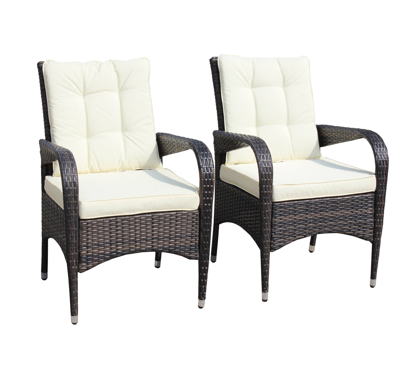 2-Piece Liberatore Dining Chairs with Cushions (Beige Cushion)