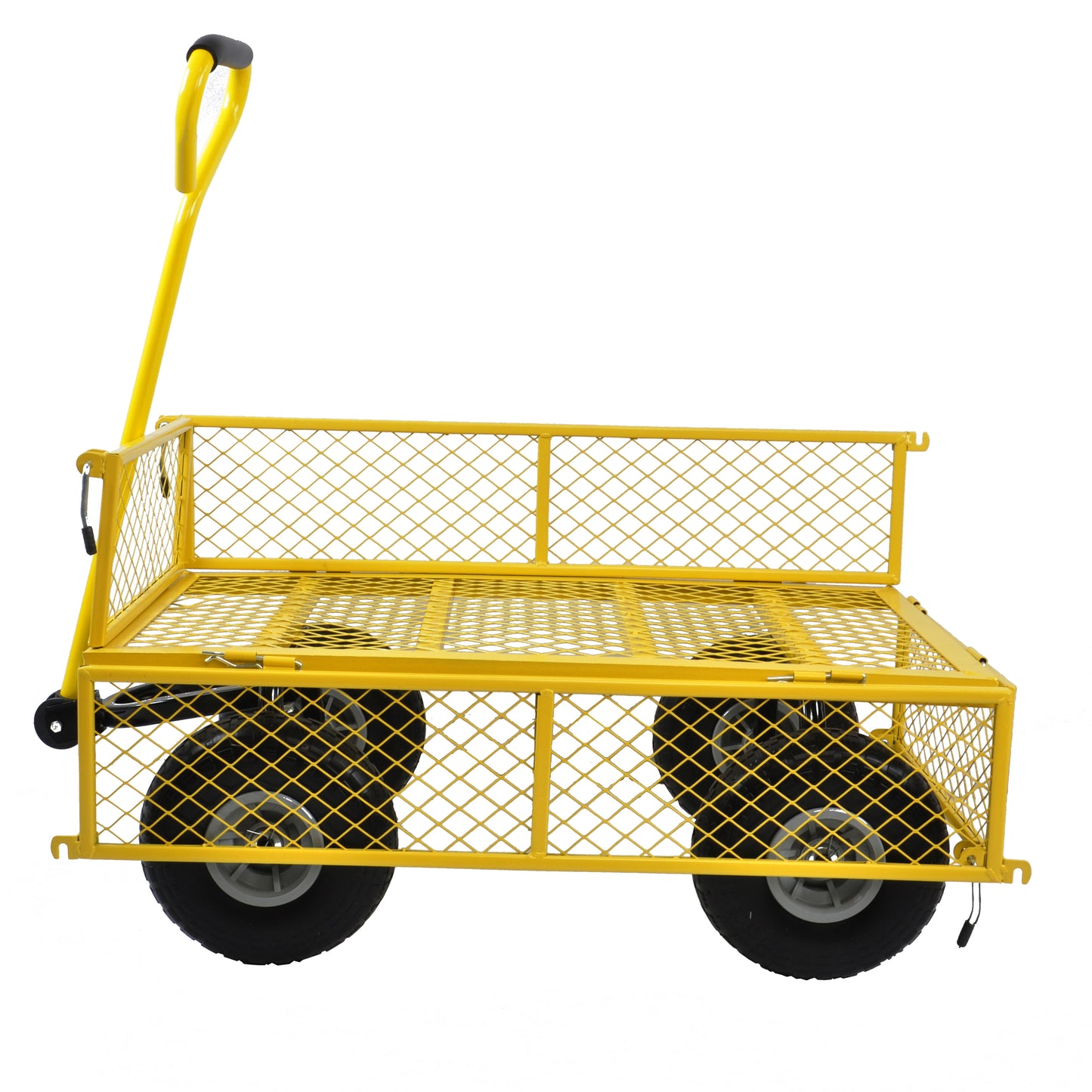 Tool truck, truck, garden truck, truck, easier to transport firewood, PU wheel (yellow)
