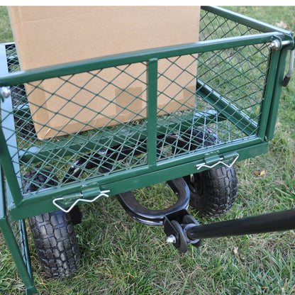 Wagon Cart Garden cart trucks make it easier to transport firewood (green)