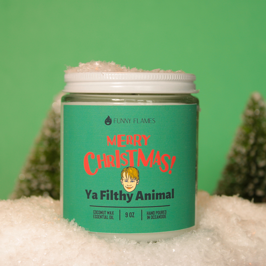 Merry Christmas, Ya Filthy Animal - Funny Holiday Gift Candle 9oz. by Fashion Hut Jewelry