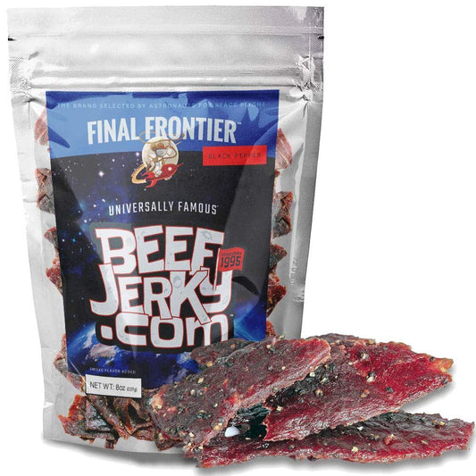 Final Frontier, Cracked Black Pepper, Gourmet Beef Jerky (8oz bag) by BeefJerky.com