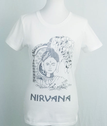 Designer Cotton Men and Women T-Shirt with NIRVANA artwork by OMSutra